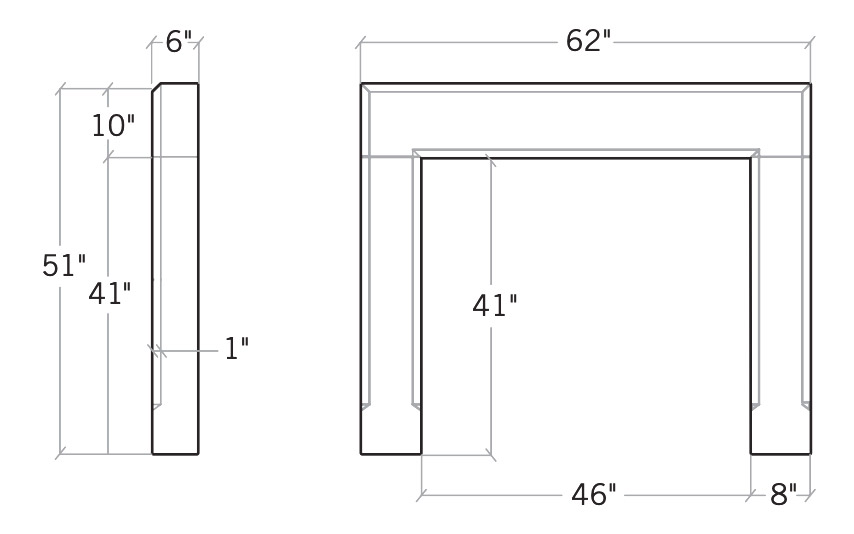 The Dylan Stone Veneer Fireplace Surround by Kindred Outdoors & Surrounds