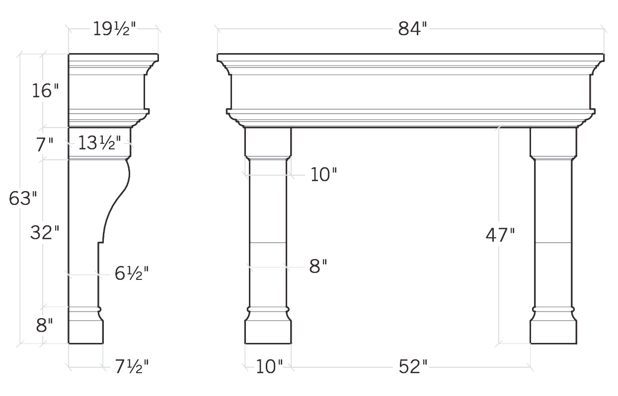 The Palacio Stone Veneer Fireplace Surround by Kindred Outdoors & Surrounds